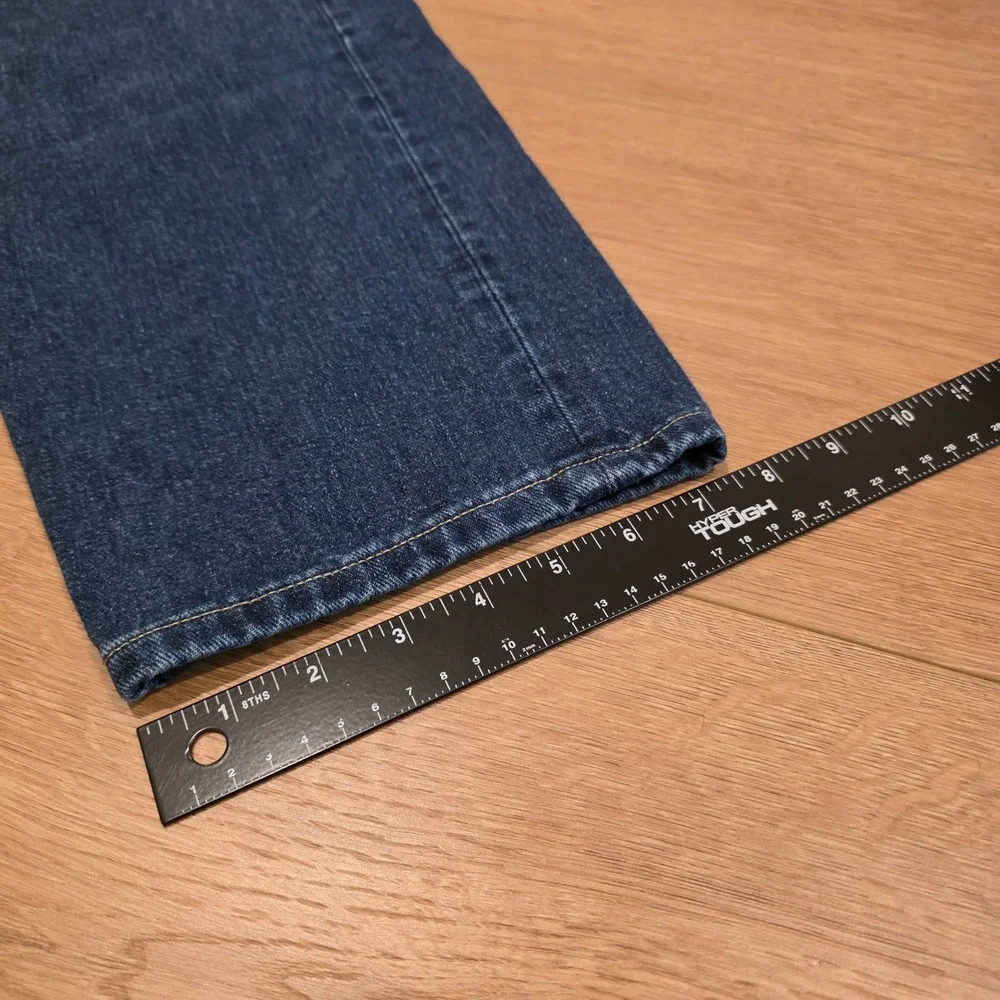 Banana Republic City Jean Tapered Trouser Mens 34x30 Medium Wash Cotton Hemp